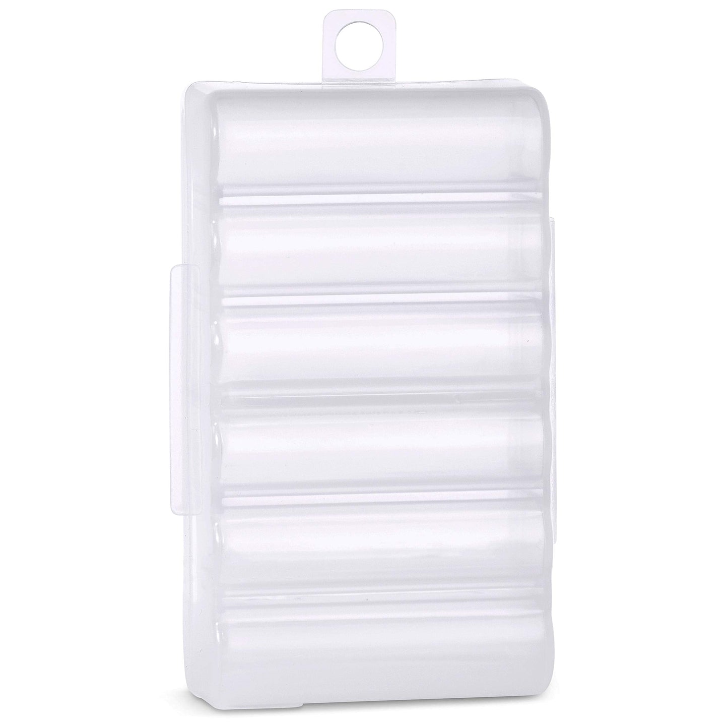 GlossyEnd Set of 4 - Two AA and Two AAA Battery Storage Box, Battery Storage Case, Battery Holder Clear
