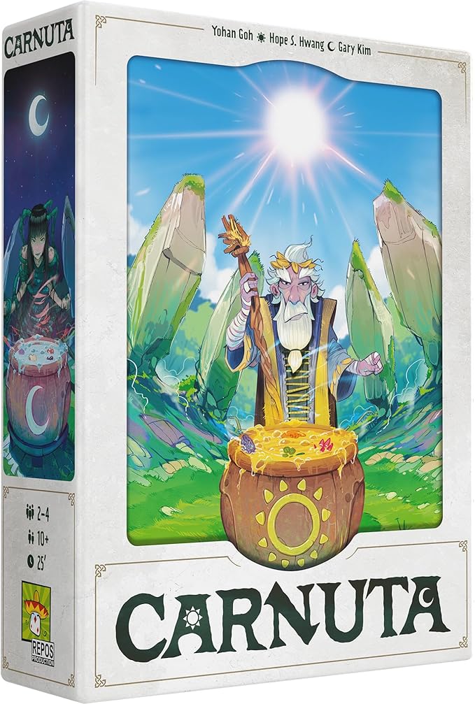 Asmodee Carnuta Board Game - Collect Ingredients &amp Score Points in a Potion Brewing Strategy Game with Acrylic Runes Family Fun for Kids &amp Adults Ages 10+ 2-4 Players 30 Minute Playtime