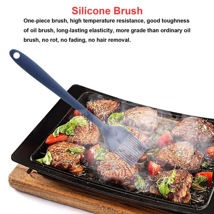 Silicone Spatulas Set, Rubber Spoon Spatula Heat Resistant Spoonula One Piece Design Seamless Spatula Non-Stick Scrapers Baking Mixing Tool (Dark Blue)
