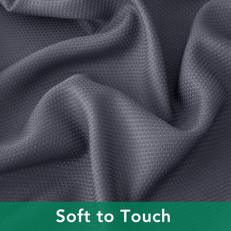 Biscaynebay Textured Fabric Tablecloths 60x84 Inches Rectangular, Dark Grey Water Resistant Tablecloths for Dining, Kitchen, Wedding and Parties etc. Machine Washable
