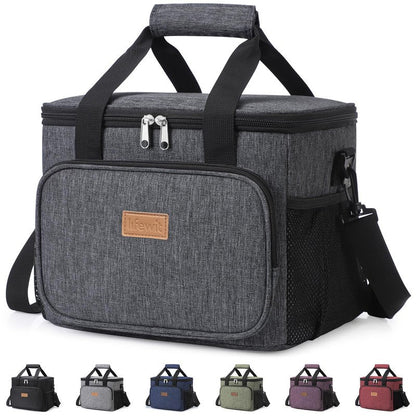 Lifewit Large Lunch Bag, Insulated Lunch Box, Soft Cooler Cooling Tote for Adult Men Women, Dark Gray 24-Can (15L)