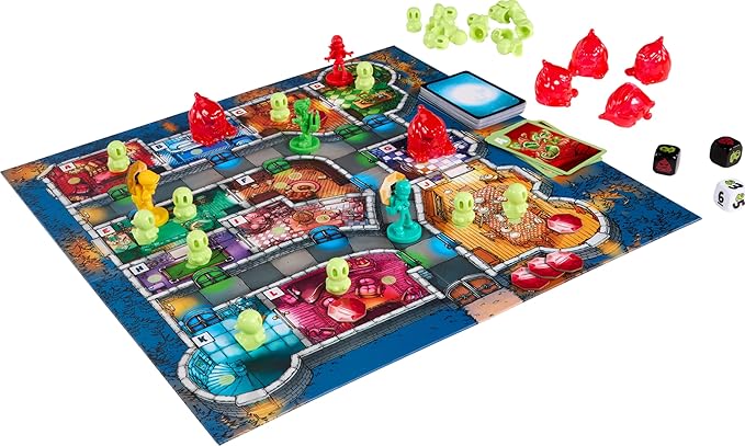 Mattel Games Ghost Fightin’ Treasure Hunters Anniversary Edition Board Game Cooperative Family Game with Two Ways to Play Including a One vs. All Mode for 2-5 Players