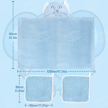 UNEEDE 2Pack Bath Hooded Towel for Kids Green and Blue,Extra Soft and Fast Drying Poncho for Toddlers,Kids Beach Hooded Towel Polyester Size 31 x 47 in,Machine Washable Poncho for Bath Beach Pool
