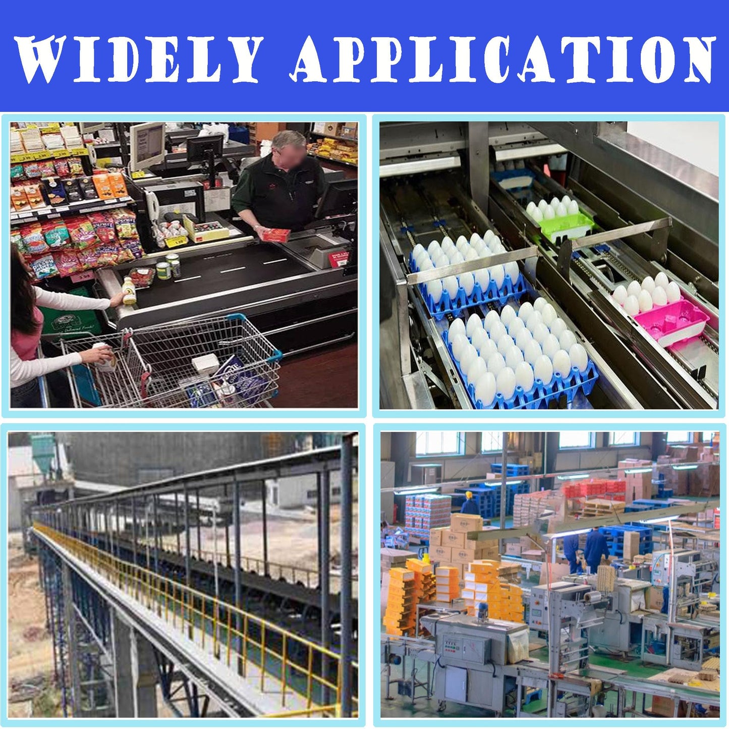 HQHAOTWU Flat Belt Conveyor PVC Belt Transport Conveyor Benchtop with Single Guardrail Stainless Steel Frames 59×7.8inch