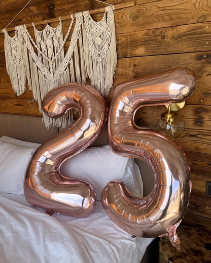 Rose Gold Number 15 Balloon 40 inch, 15 Number Balloons, 15th Birthday Decorations for Girls Boys, 15 Year Old Rose Gold Party Supplies