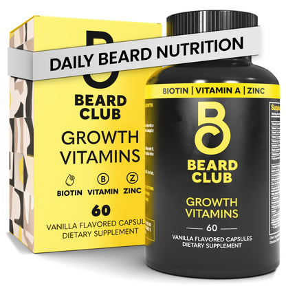 Beard Club - Beard Growth Serum with Natural Castor, Coconut and Avocado to Grow a Thicker, Fuller Beard, Fill in Patches and Stimulate Healthier Facial Hair Growth