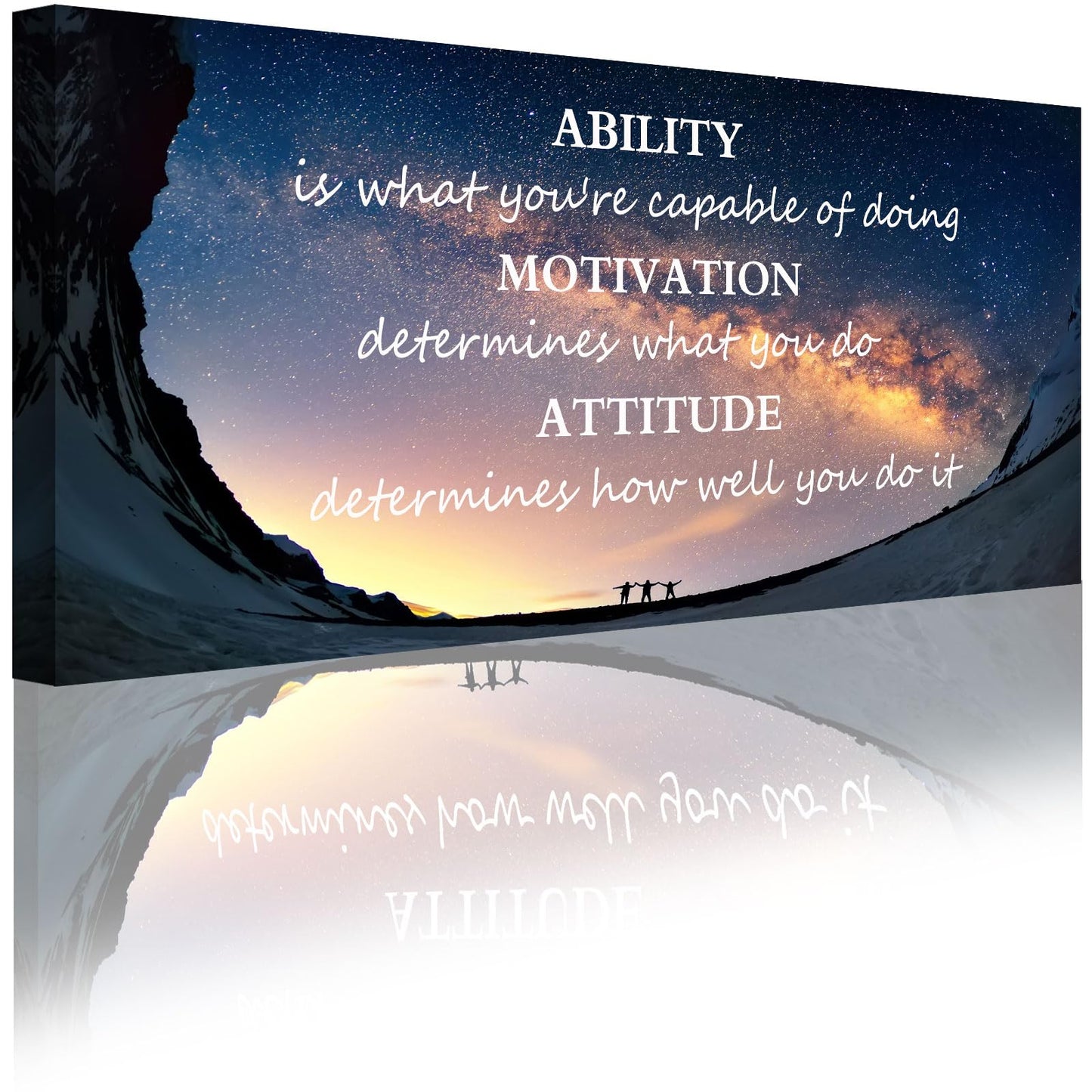 Motivational Wall Art, Inspirational Posters Quotes, Ability Modern Motivational Painting Picture, Framed Canvas Artwork for Living Room, Office, Home-40x20 inches