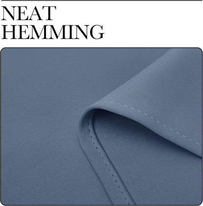 NICETOWN Thermal Insulated Blackout Curtain Panels - Solid Grommet Design, Stone Blue, 42" x 63" (1 Pair)