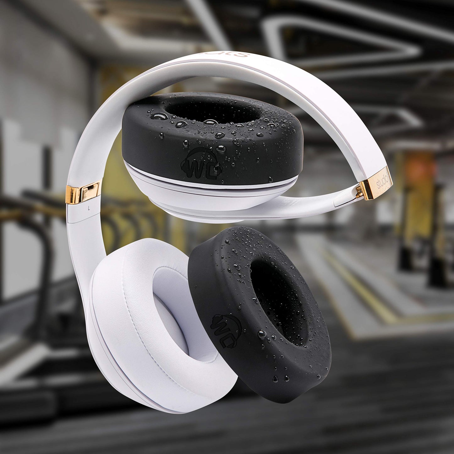 WC SweatZ Studio - Patented Earpad Covers for Beats Studio 3 (A1914) & Beats Studio 2 (B0500 /B0501), Made by Wicked Cushions | Sweatproof & Easily Washable | Black