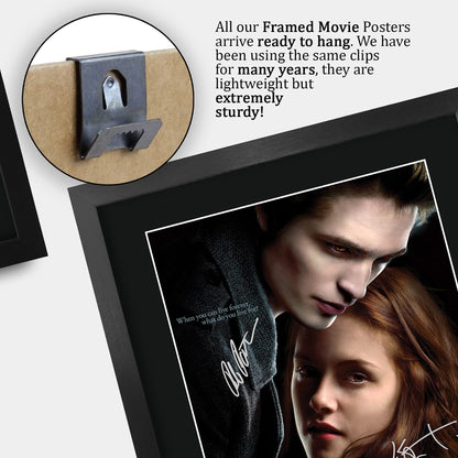 HWC Trading Twilight The Cast Kristen Stewart Robert Pattinson 16 x 12 inch Framed Gifts Printed Poster Signed Autograph Picture for Movie Memorabilia Fans - 16" x 12" Framed
