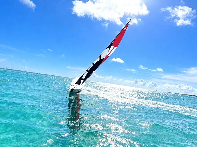 53” Inch Remote Control Boat RC Pre-Assemble Sail Accessories Kits 2.4G Electric Sailboat Watercraft for Adults (S)
