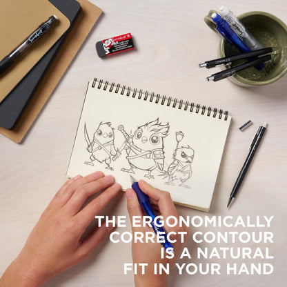 SAKURA SumoGrip Pencil with Comfort Grip - 0.9 mm Ergonomic Mechanical Pencil - Clear