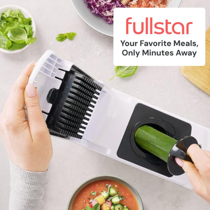Fullstar The Original Pro Chopper - Vegetable Chopper and Slicer, Food Chopper with Container, Fruit Slicer, Kitchen Gadgets & Gifts, Home Essentials (6 in 1, White)