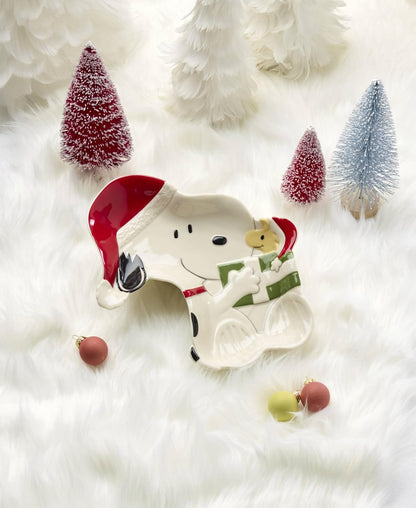 Lenox Snoopy Christmas Candy Dish - Festive Holiday Decor for Entertaining | Perfect Gift