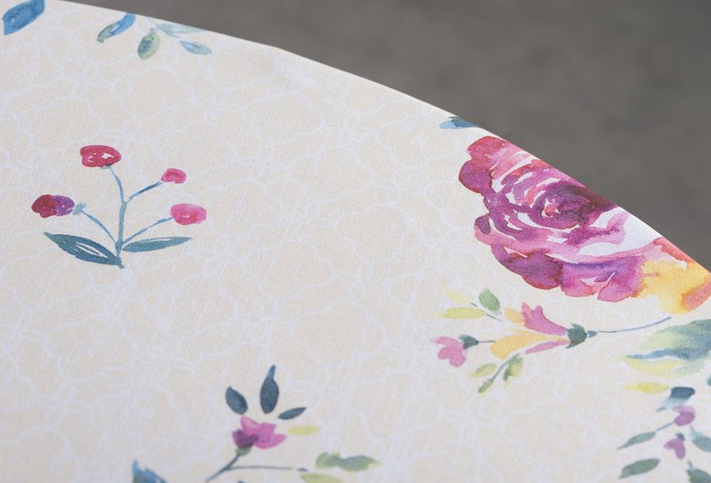 Maison d' Hermine Table Cloth Round Table 100% Cotton 63 Round Inches Tablecloth Reusable Decorative for Dining Kitchen Room Farmhouse Home Gifts for Mothers Day Spring Summer - Rose Garden