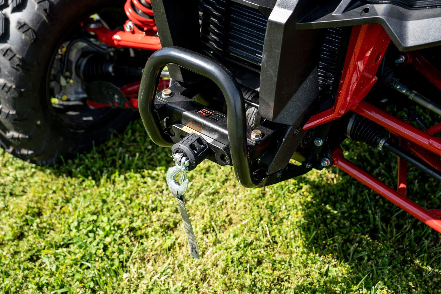 Rough Country 4,500 LB Winch Mount Kit for Honda Talon - Bolt-On Plate with RS4500S UTV Winch & Synthetic Rope