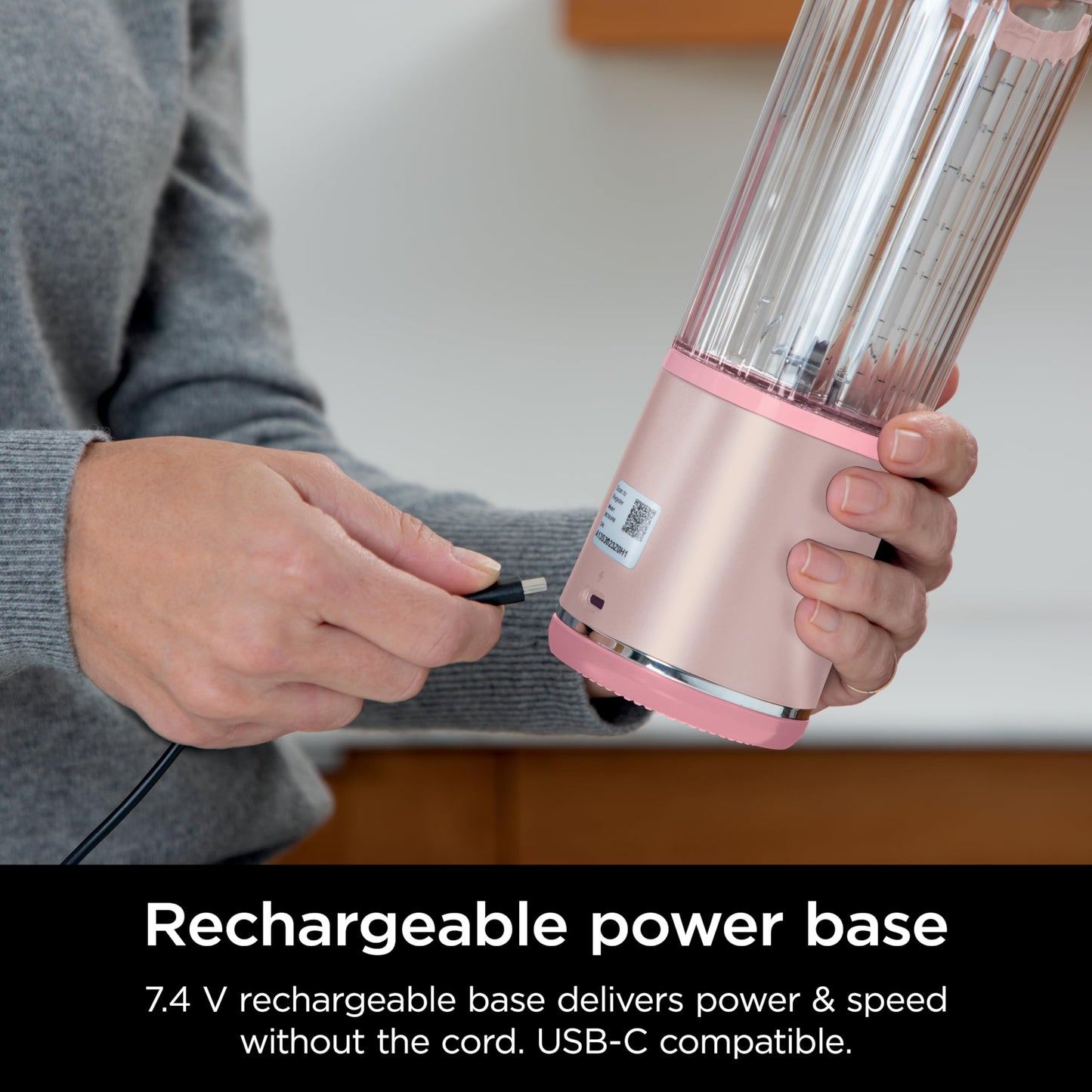 Ninja BC151BK Blast Portable Blender, Cordless, 18oz. Vessel, Personal Blender-for Shakes & Smoothies, BPA Free, Leakproof-Lid & Sip Spout, USB-C Rechargeable, Dishwasher Safe Parts, Black