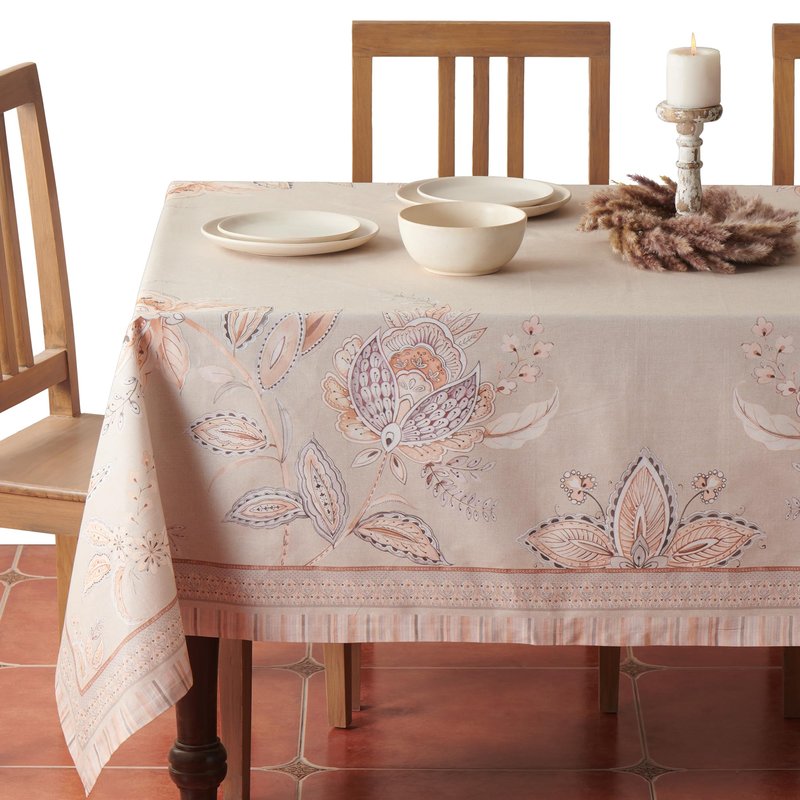 Maison d' Hermine Premium Table Cloth Rectangle Table 100% Combed Cotton 120 x 70 Inches Tablecloth Reusable Decorative for Dining Room, Farmhouse, Home, Party, Festive & Wedding - Society Florals