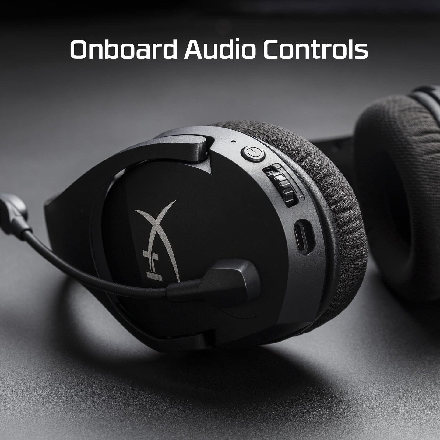 HyperX Cloud Stinger Core – Wireless Lightweight Gaming Headset, DTS Headphone:X spatial audio, Noise Cancelling Microphone, For PC, Black