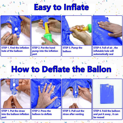 Number Balloons Navy Blue Balloons - Giant Number 10 Balloon, 10 20 30 40 50 Numbers Balloon Birthday Decorations, Blue Party Supplies for Boy Men