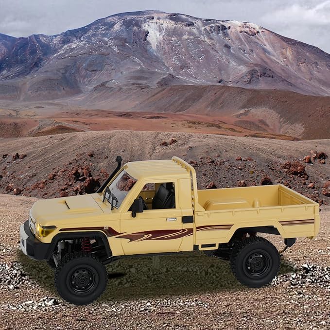 MN82 RC Rock Crawler 2.4Ghz Toyota Remote Control Truck 4WD 2 Speeds Switch RC Crawler Off-Road Pick-up with 2 Upgraded 1200mah Battery 1/12 Scale Trucks (with Gift)