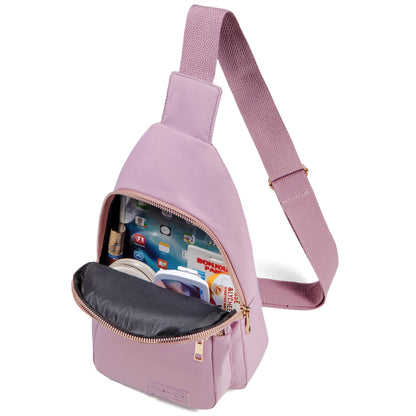 Small Sling Backpack Crossbody Sling Bag for Women, Chest Bag Daypack Fanny Pack Cross Body Bag for Outdoors Hiking Traveling - Black