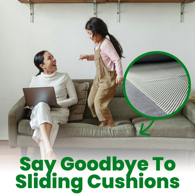 ECOHomes Couch Cushion Grip Pad, Couch Cushion Non Slip Pads Keep Sofa Cushions from Sliding - Anti Slip Sofa & Patio Grips Mattress Gripper Stopper Stop Slide & Prevent Sliding (4 Seater - 22" x 88")