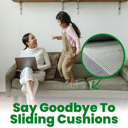 ECOHomes Couch Cushion Grip Pad, Couch Cushion Non Slip Pads Keep Sofa Cushions from Sliding - Anti Slip Sofa & Patio Grips Mattress Gripper Stopper Stop Slide & Prevent Sliding (4 Seater - 22" x 88")