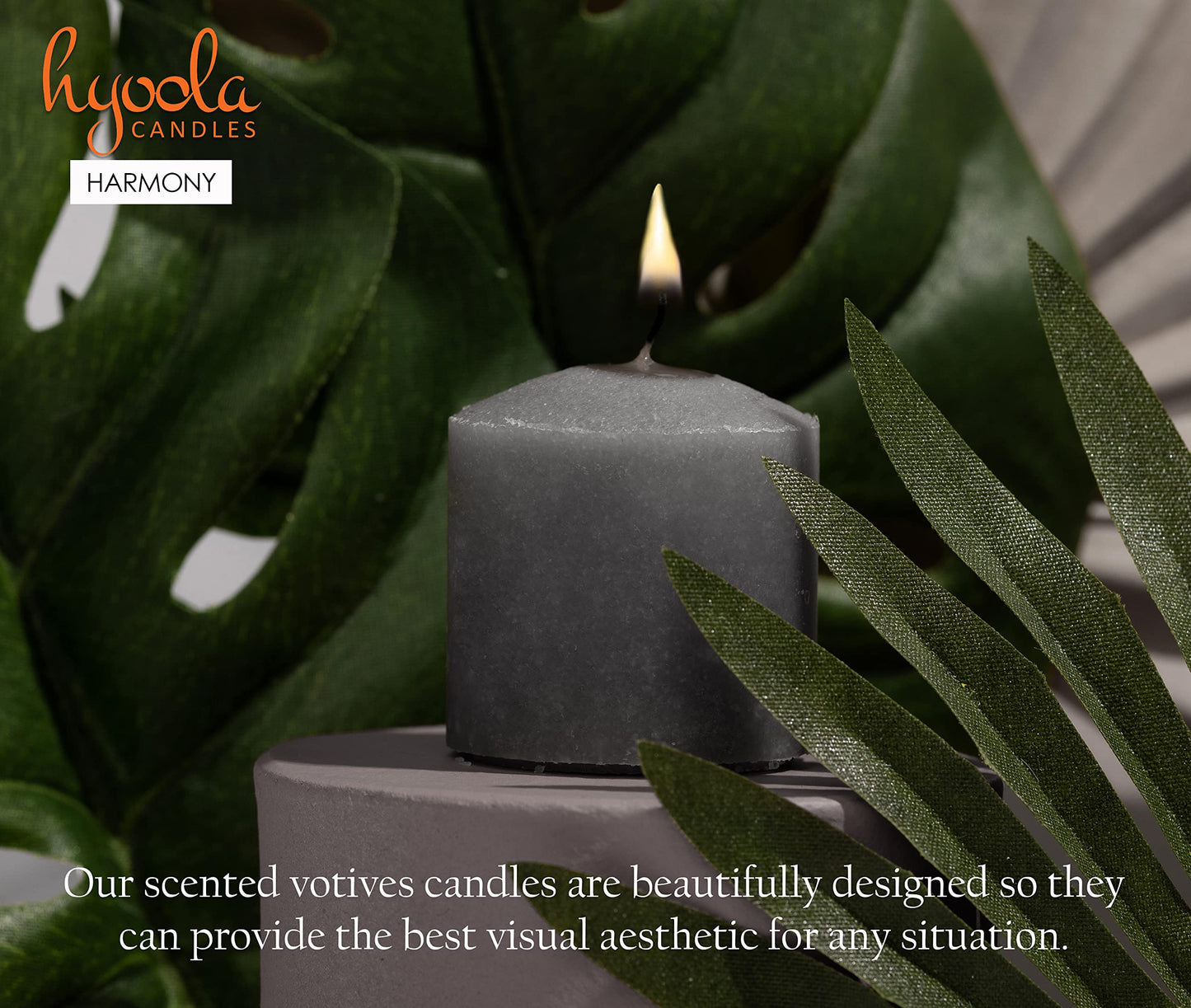 HYOOLA Scented Votive Candles - Harmony Votive Candles -12 Hour Burn Time - 9 Pack - European Made