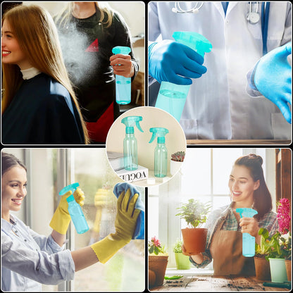 Cosywell Plastic Spray Bottles 8.8oz/260ml 3 Pack Empty Spray Bottle for Cleaning Mist/Stream Heavy Duty Water Spraying Bottle for Cooking Hair Care Essential Oils(Clear)