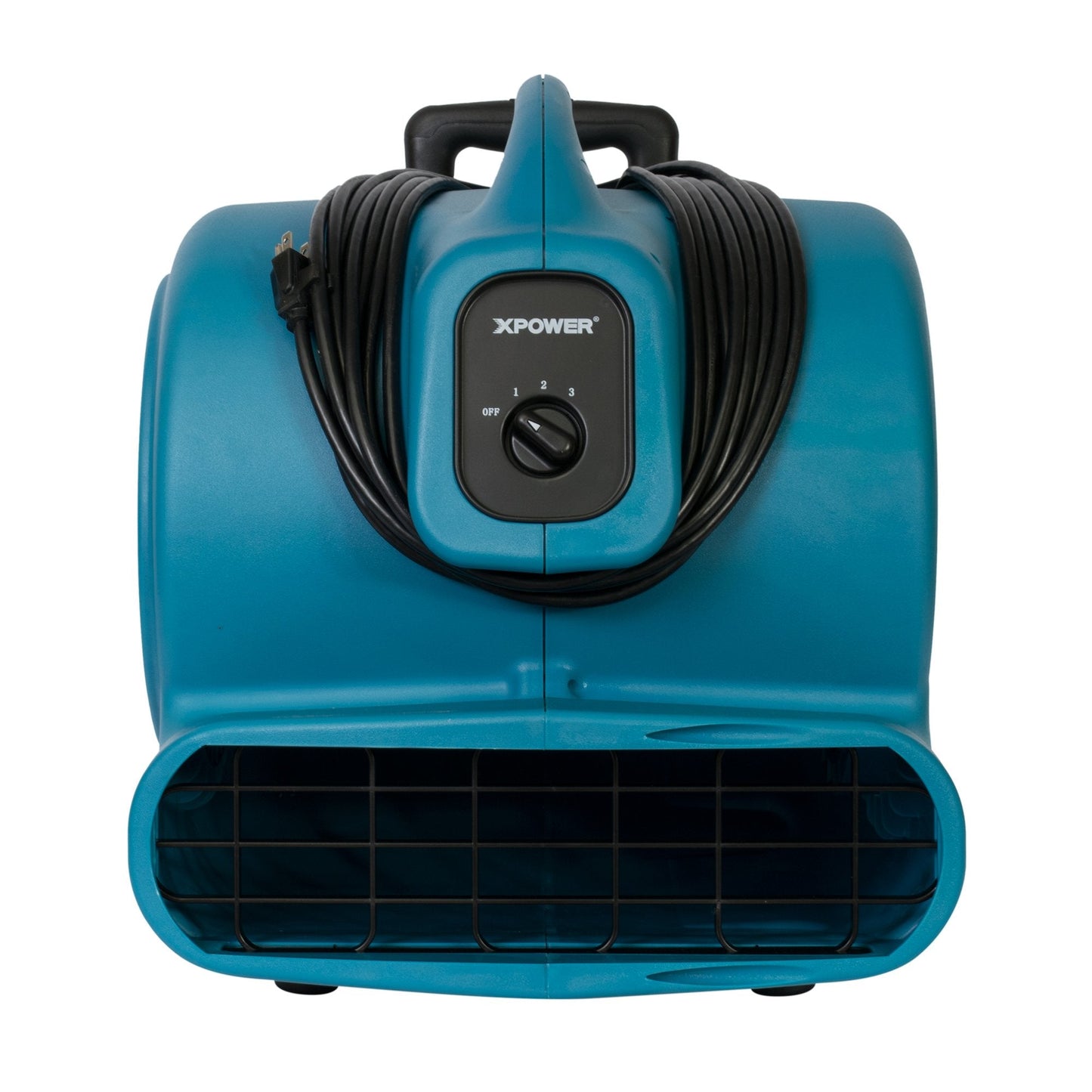 XPOWER X-830H Pro 1 HP 3600 CFM Centrifugal Air Mover, Carpet Dryer, Floor Fan, Blower, Telescopic Handle and Wheels, for Water Damage Restoration, Janitorial, Plumbing, Home Use