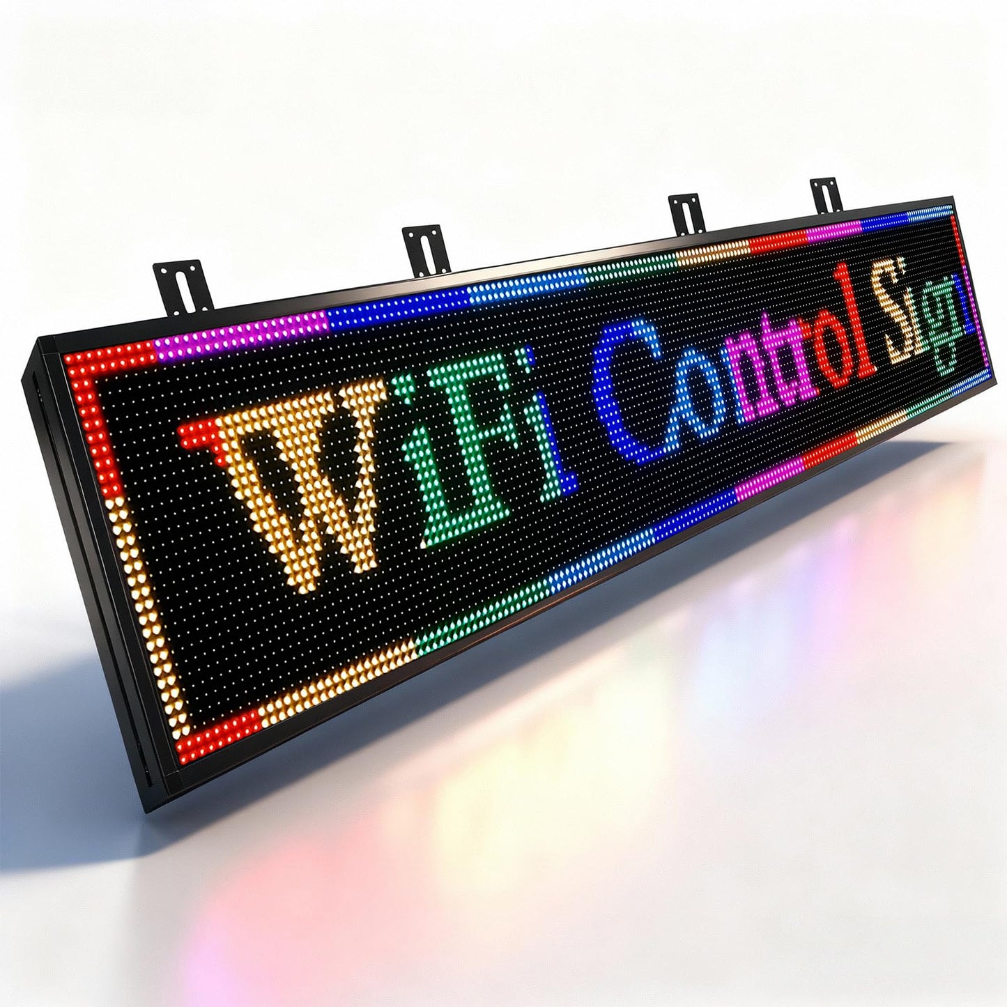 Outdoor P10 LED Scrolling Programmable Sign 77"x14", Bright High Visibility Digital Led Signage Displays, Message Signs for Business, Restaurant, Window Shop