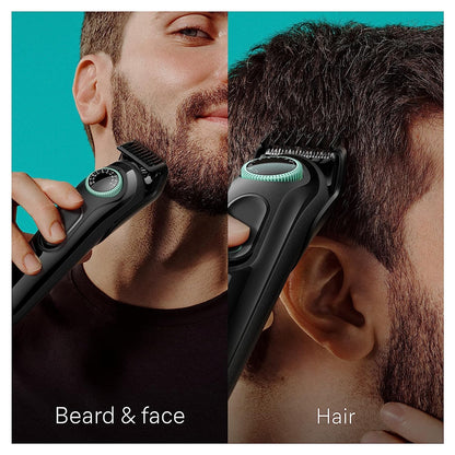 Braun All-In-One Style Kit Series 3 3430, 3-in-1 Trimmer for Men with Beard Trimmer, Ear & Nose Trimmer, Hair Clippers, Ultra-Sharp Blade, 20 Length Settings, Washable