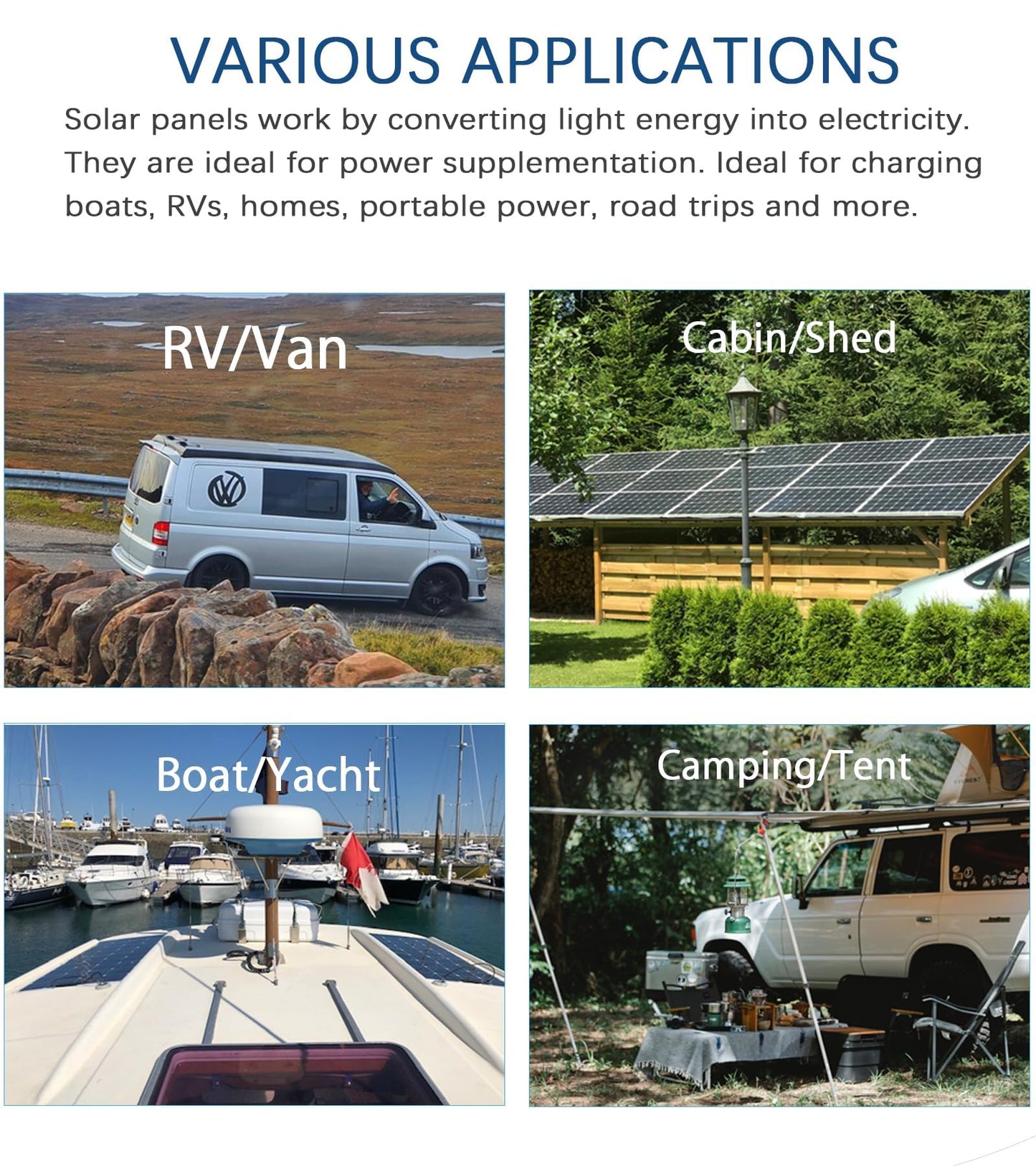 Flexible Solar Panel kit 200W 12V,2PCS 100W Monocrystalline Module,20A Charge Controller,Extension Cable Off-Grid Charger for RV Boat Van Car Curve Surfaces (White)
