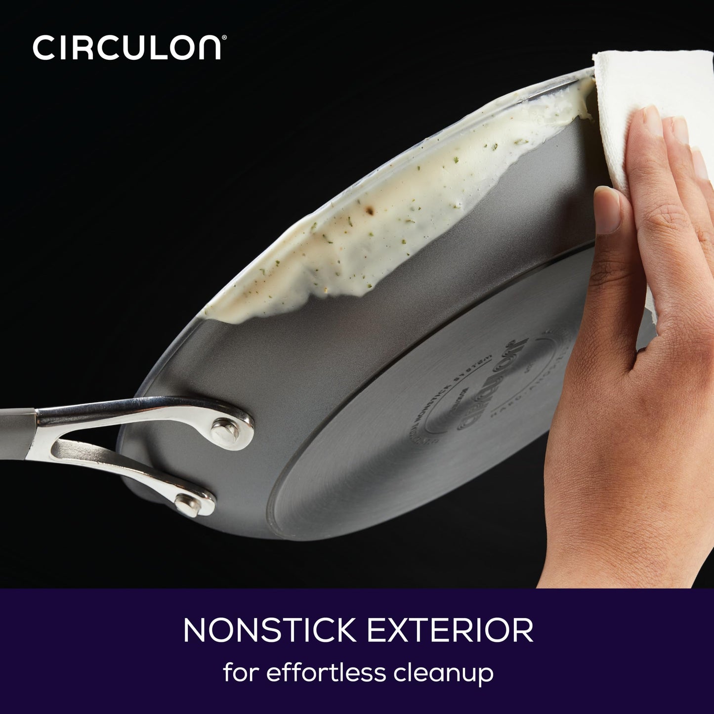 Circulon - 83906 Circulon Radiance Hard Anodized Nonstick Frying Pan / Fry Pan / Hard Anodized Skillet with Helper Handle - 14 Inch, Gray