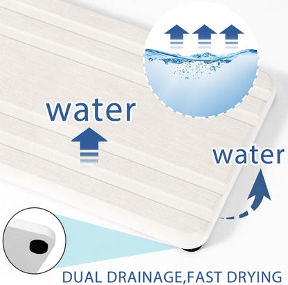 Skiennix Water Absorbing Stone Tray - Quick Drying Diatomite Coasters for Bathroom & Kitchen | 2PCS Set