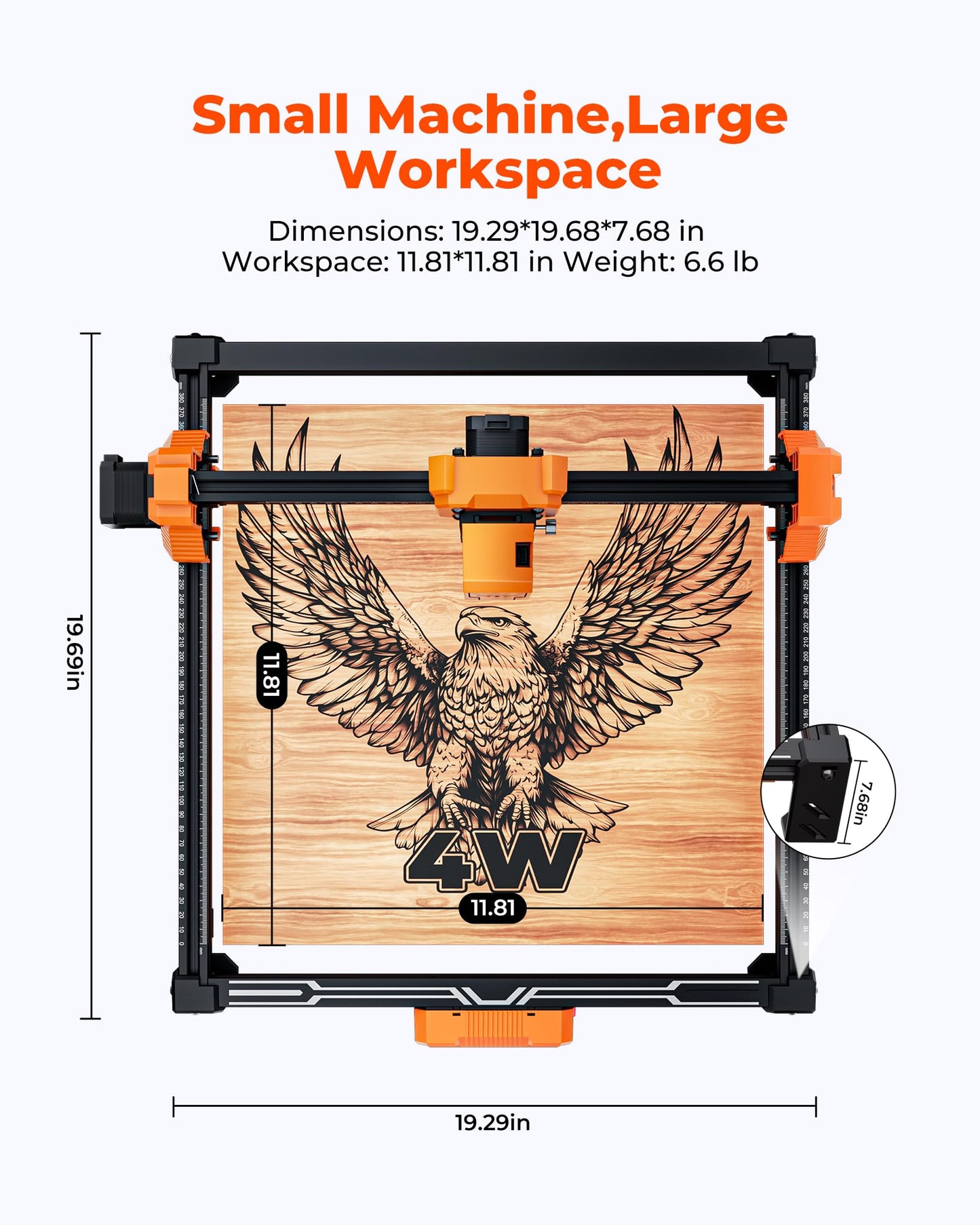 ACMER Laser Engraver Machine, S2 4000mW Lazer Engraving Machine with 300x300mm Working Area, Laser Cutter for Wood, Acrylic, Leather, DIY Crafts & Small Business