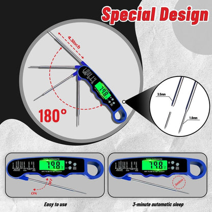 Stocking Stuffers for Men Women Adults: Meat Thermometer Digital, Instant Read Meat Thermometer with Backlight & Magnet for Kitchen, Beef, Grill, Turkey,IP67 Waterproof Cooking Thermometer