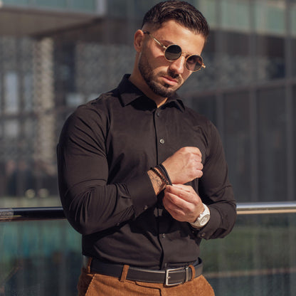 SERASAR Mens Original Leather Bracelet 20cm Black Men Gift Box Genuine Braided Adjust Able Magnetic Clasp Multi Layer Wrap Rope Man Mans Bracelets Jewelry Magnet Accessories