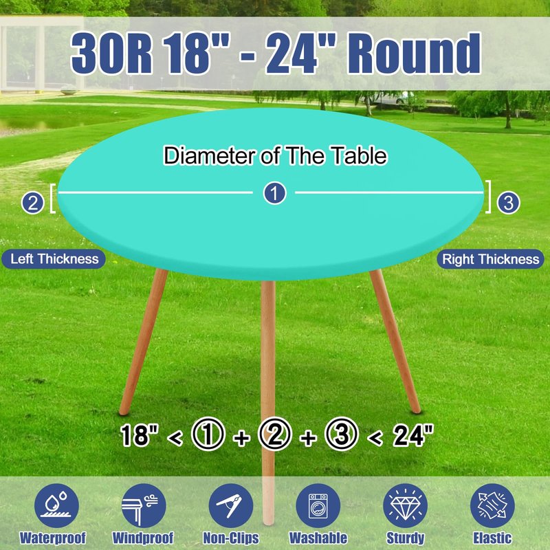 Moosfor Round Spandex Christmas Tablecloth, Elastic Fitted Waterproof Tablecloths for 57"-68" Tables, Stretch Washable Picnic Table Cover for Christmas Dinner, Box Snowflake