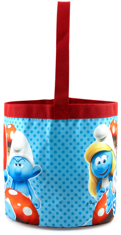 Smurfs Tote Bag for Kids | Collapsible Halloween Trick or Treat Bag, Candy Tote, and Reusable Easter Basket | Smurfs Travel Tote, Shopping Bag, or Party Carryall | Ages 3+