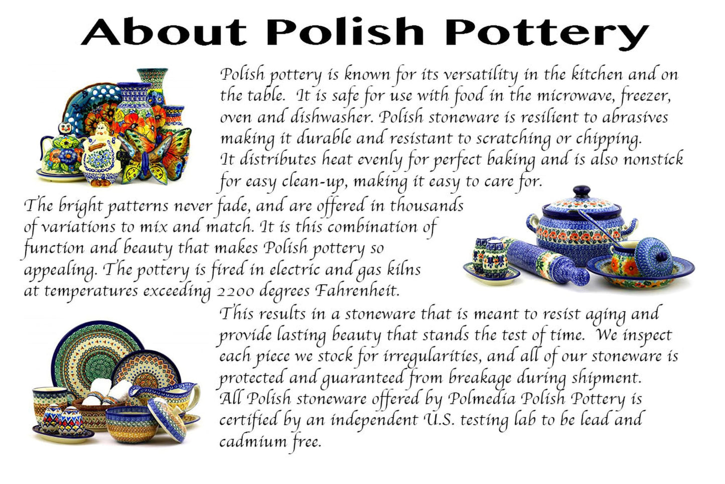Polmedia Polish Pottery Mug 11 oz - Pansy Morning Pattern Handmade in Boleslawiec Poland by Ceramika Bona + Certificate of Authenticity