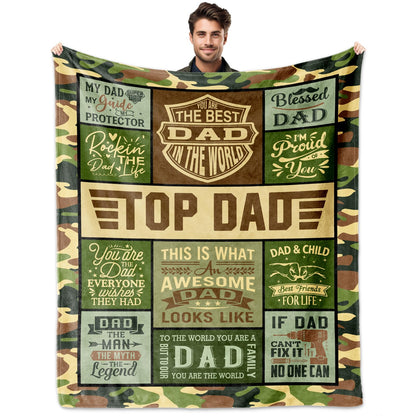 HCDER Papaw Gifts from Grandkids, Gift for Papaw Throw Blanket 60"X 50", Grandpa Gifts from Granddaughter, Best Grandpa Ever Gift Ideas for Father's Day/Birthday/Anniversary/Christmas