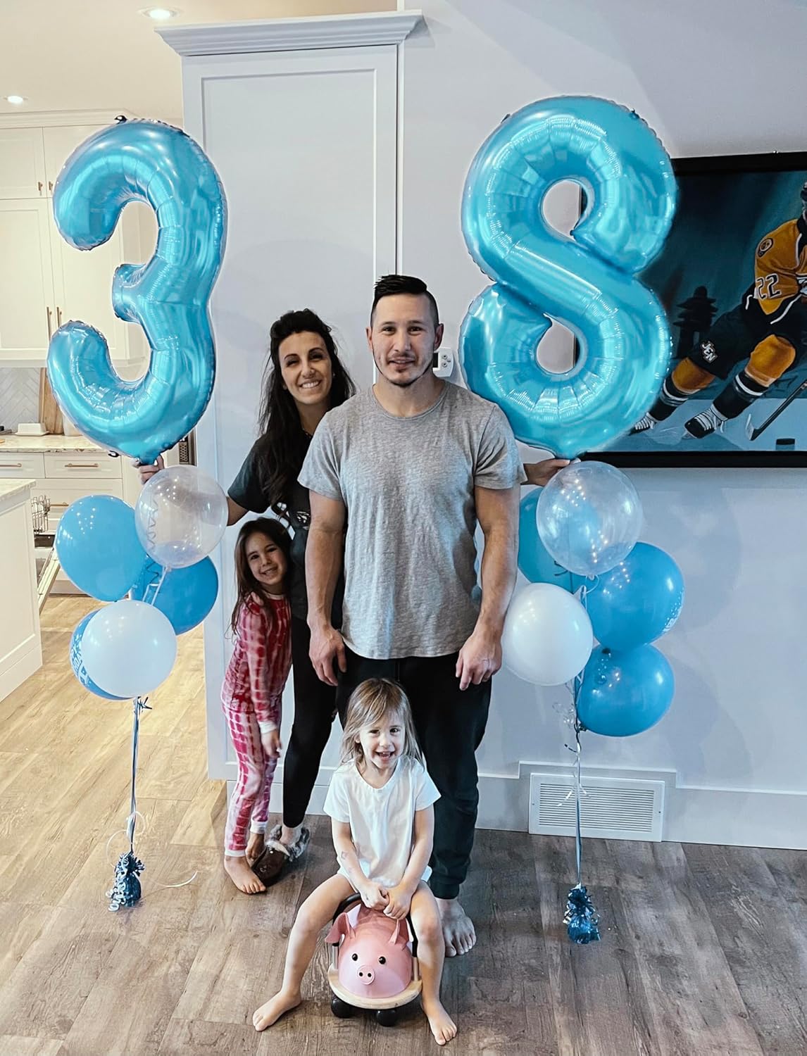 Pearlescent Blue Number Balloon - 40 Inch 0 Balloon for Birthday Decorations | Perfect Party Supplies