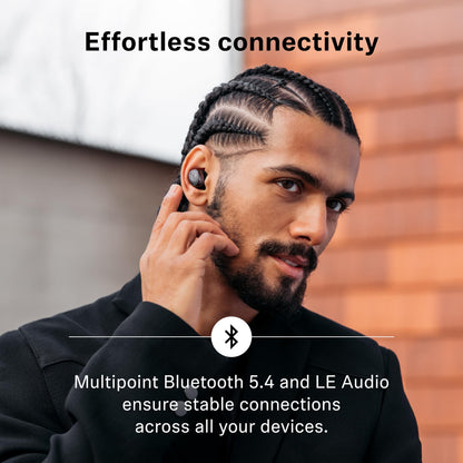 Sennheiser Momentum True Wireless 4 Smart Earbuds, Bluetooth 5.4, Crystal-Clear Sound, Noise Cancelling Earbuds, Comfortable Design, 30-Hour Battery, Adaptive ANC, LE Audio, Auracast – Black Graphite