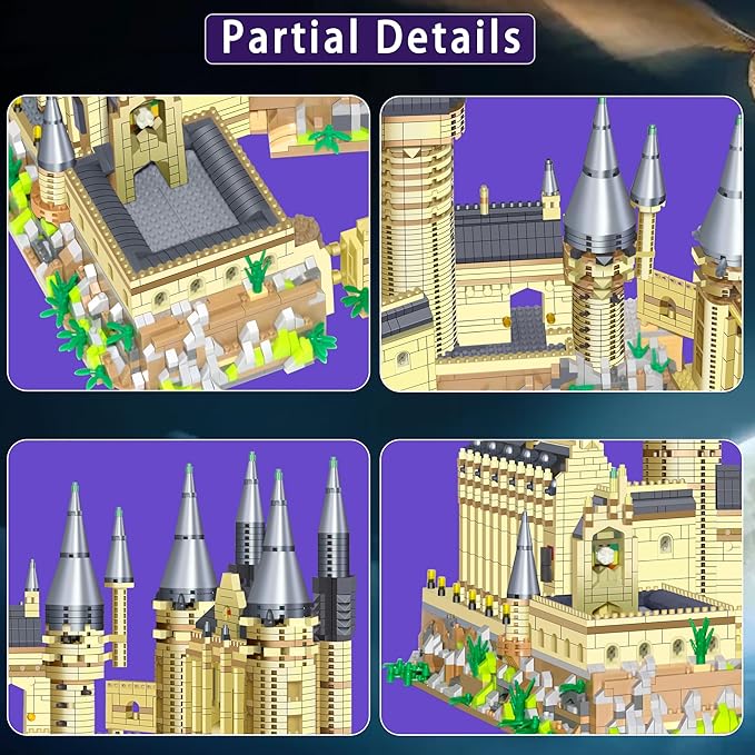 5000+PCS Mini Building Blocks Sets Magic Castle -Micro Mini Blocks Bricks Kit Creative Ideals Tower Model Building Toys for Adults Collectible Architecture Decoration Birthday Gifts M2031