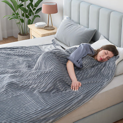 Electric Heated Blanket Full Size 72"x84", Cozy Large Oversized, 5 Heating Levels & 10 Hours Auto Off, Cozy for Bed, Sofa, & Office, Machine Washable, Purple