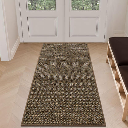 BEQHAUSE Dirt Trapper Door Mat - Non-Slip, Washable, Absorbent Entrance Mat | 24" x 60", Brown