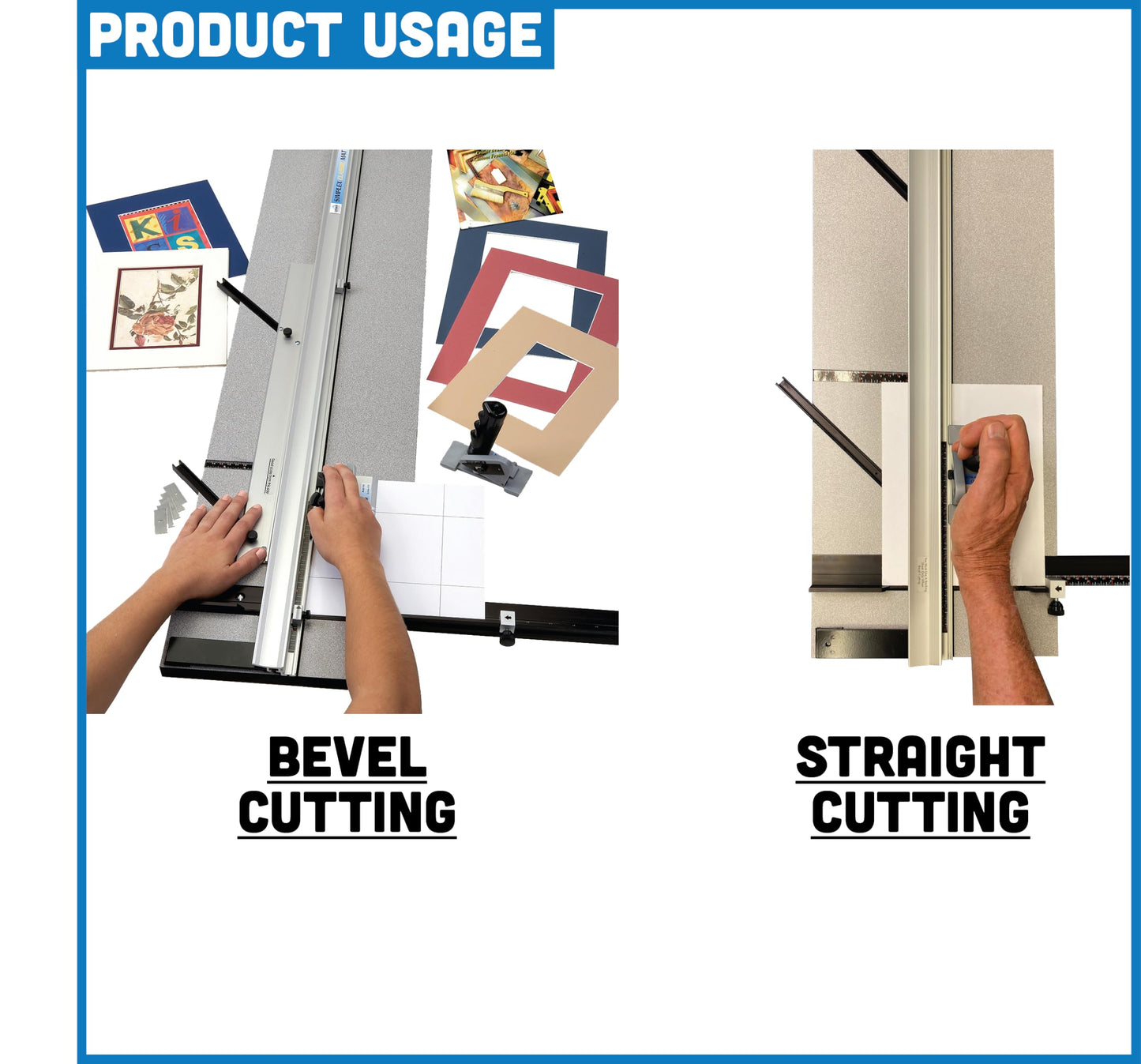 Authentic Logan Brand 750-1 Simplex Elite 40" Capacity Board Mounted Mat Cutter Used to Cut Mat Board, 8ply Mats, Acrylic Plexi Glass, Paper, Glass and Foamboard for Picture Framing