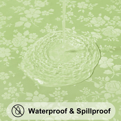 Smiry Rectangle Table Cloth, Waterproof Heavy Duty Vinyl Tablecloths, Wipeable Washable Table Cover for Kitchen and Dining Room (Sage Green, 60" X 120")